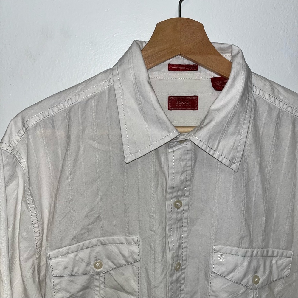 Izod Luxury Sport Long Sleeve Button-Down Shirt